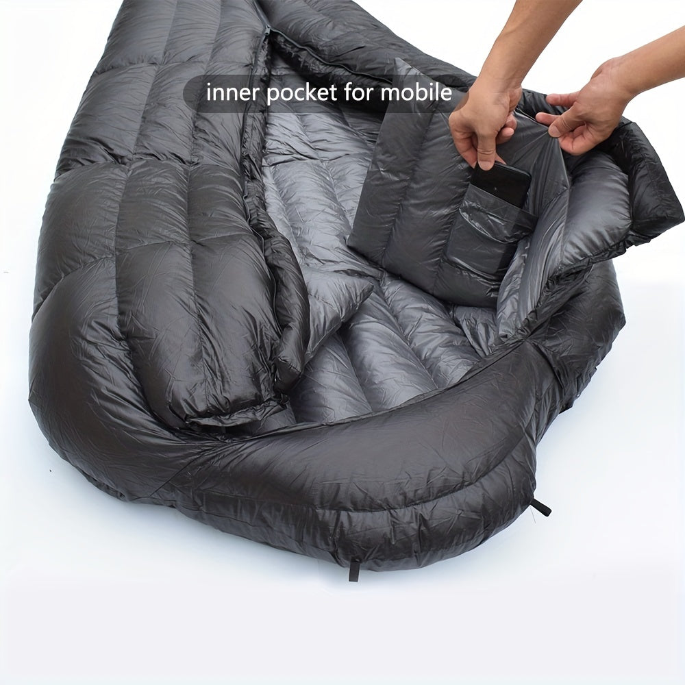 Winter Down Sleeping Bag Zipper Closure-1