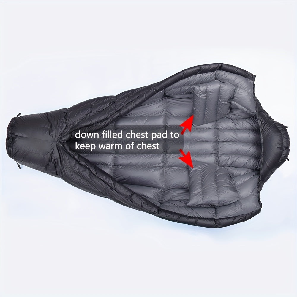 Winter Down Sleeping Bag Zipper Closure-2
