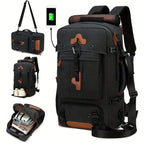 Hiking Backpack with USB & Shoe Compartment-0