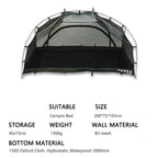 Portable One-Person Inner Tent for Camping Bed Black-3