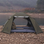 Double-Layer Camping Tent Olive Green-3