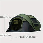 3-4 Person Instant Setup Camping Tent - Quick & Easy Automatic Pop-Up Design-3