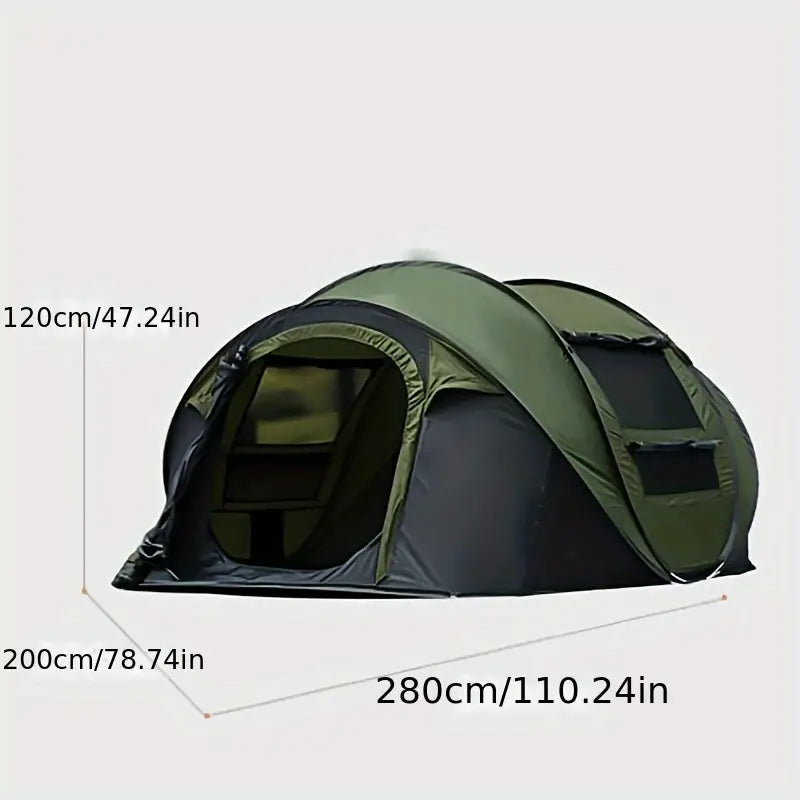 3-4 Person Instant Setup Camping Tent - Quick & Easy Automatic Pop-Up Design-3