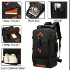 Hiking Backpack with USB & Shoe Compartment-4