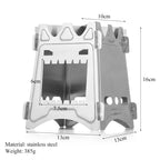 Camping Stove Stainless Steel Backpacking Stove Potable Wood Burning Stoves for Picnic BBQ Camp Hiking-3